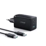GaN Ultra JR-TCG01 65W 2C1A Fast Charger-Black+100W C to C Cable