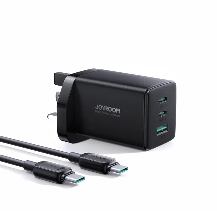 GaN Ultra JR-TCG01 65W 2C1A Fast Charger-Black+100W C to C Cable