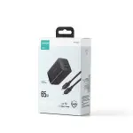 GaN Ultra JR-TCG01 65W 2C1A Fast Charger-Black+100W C to C Cable