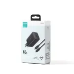 GaN Ultra JR-TCG01 65W 2C1A Fast Charger-Black+100W C to C Cable