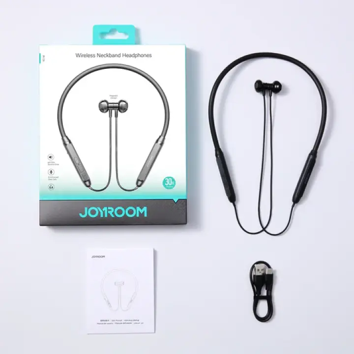 JR-D8 Wireless Neckband Headphones-Black