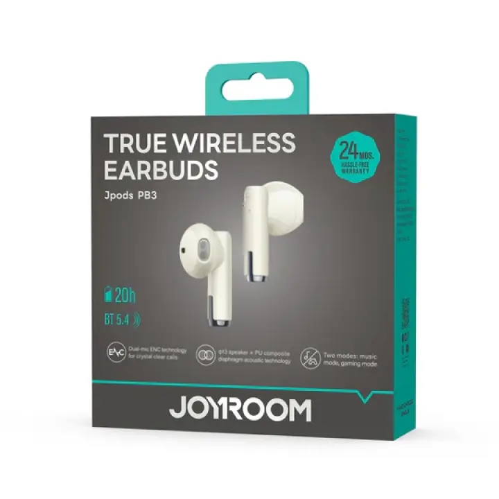 JR-PB3 True Wireless Bluetooth Earphones Beige